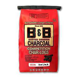 B & B Charcoal Competition Series Charcoal Log, 15 lb Bag