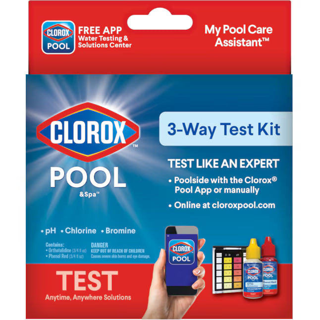 Clorox 3-Way Test Kit, Bromine, Chlorine, pH Testing