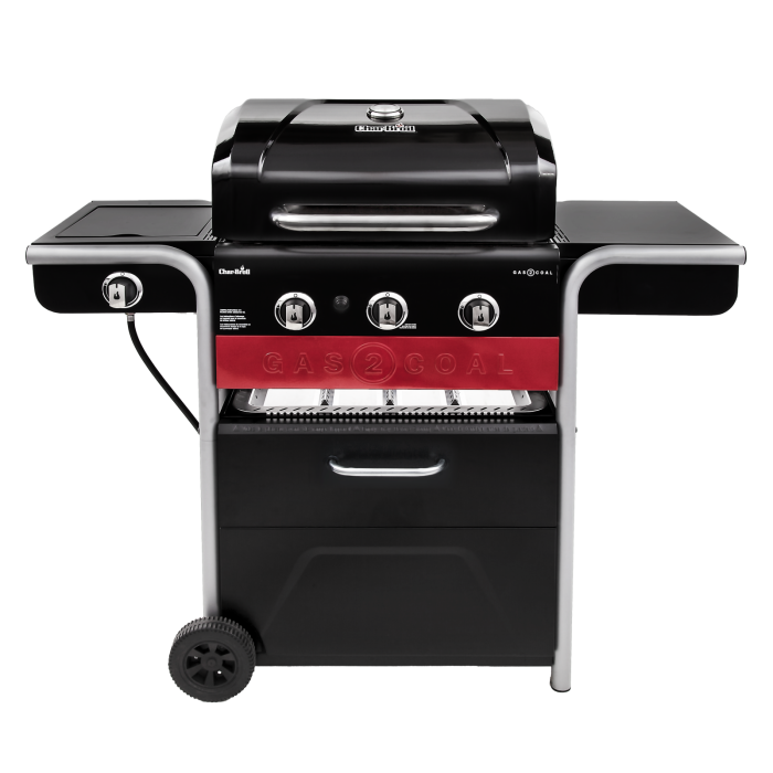 Gas2Coal® 3-Burner Hybrid Grill