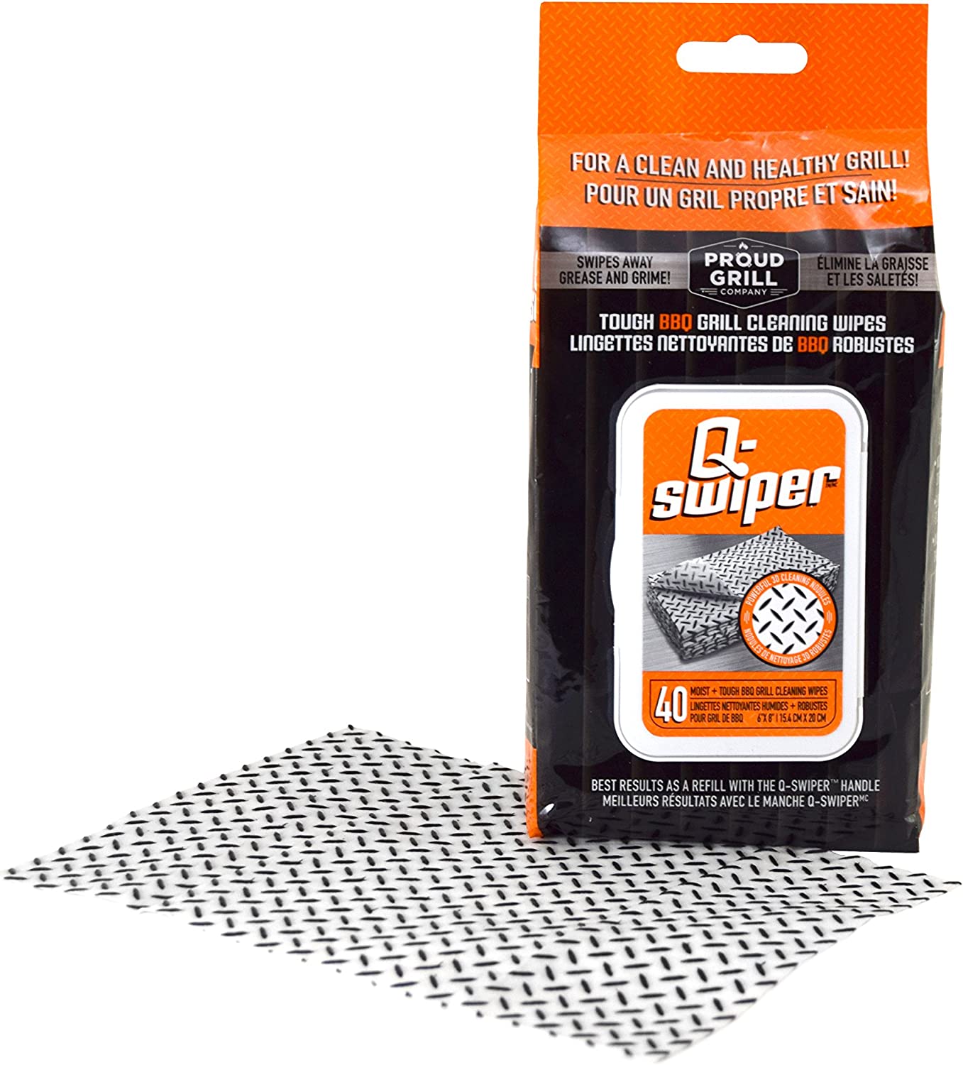 Proud Grill Company Q-Swiper Grill Cleaning Wipes 40ct