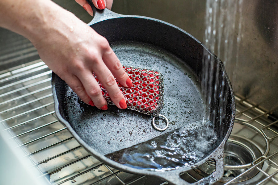 Red Chainmail Scrubbing Pad