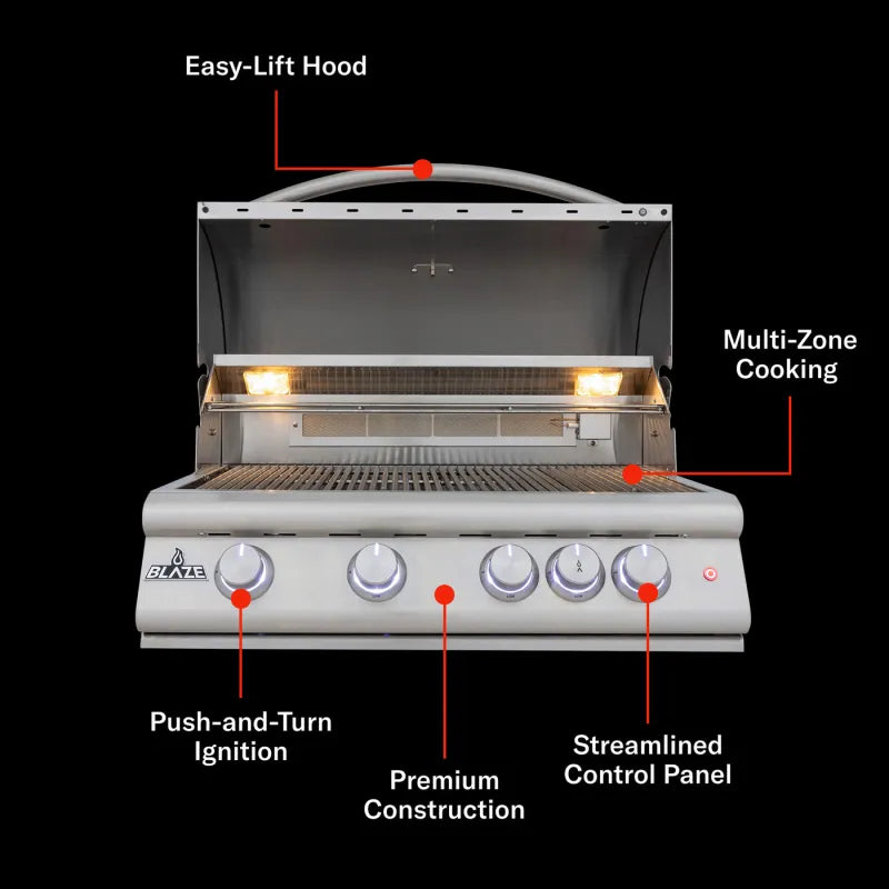Blaze LTE+ 32-Inch 4-Burner Built-In Propane Gas Grill