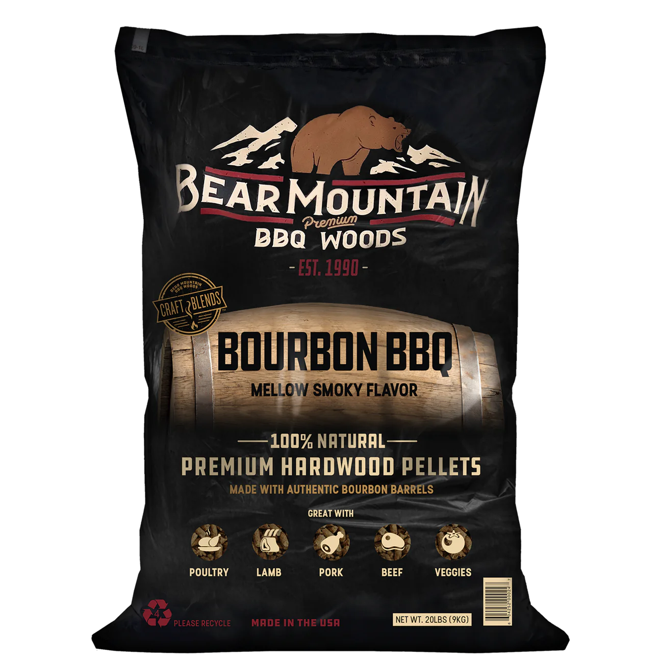 Bourbon BBQ Craft Blends™ Wood Pellets 20Lb