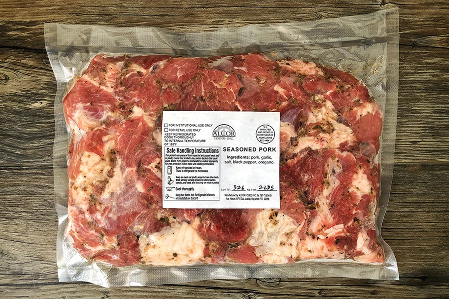 Carne de Cerdo Condimentada Estilo Puertorriqueño 2lbs.