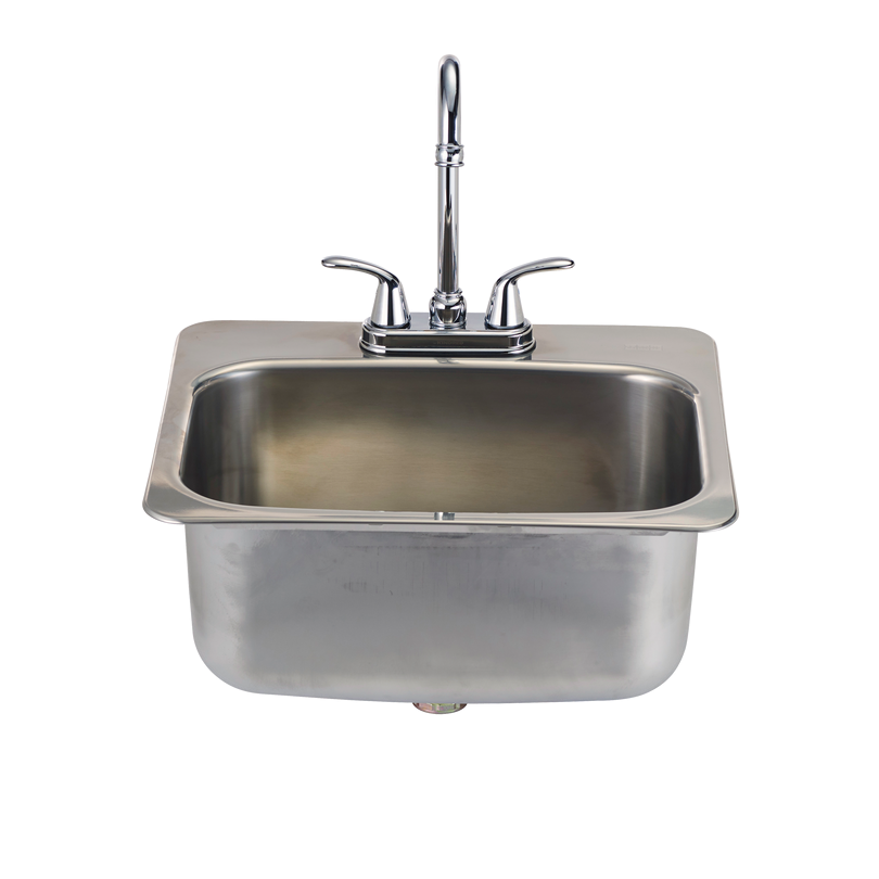 Large Stainless Steel Sink with Faucet