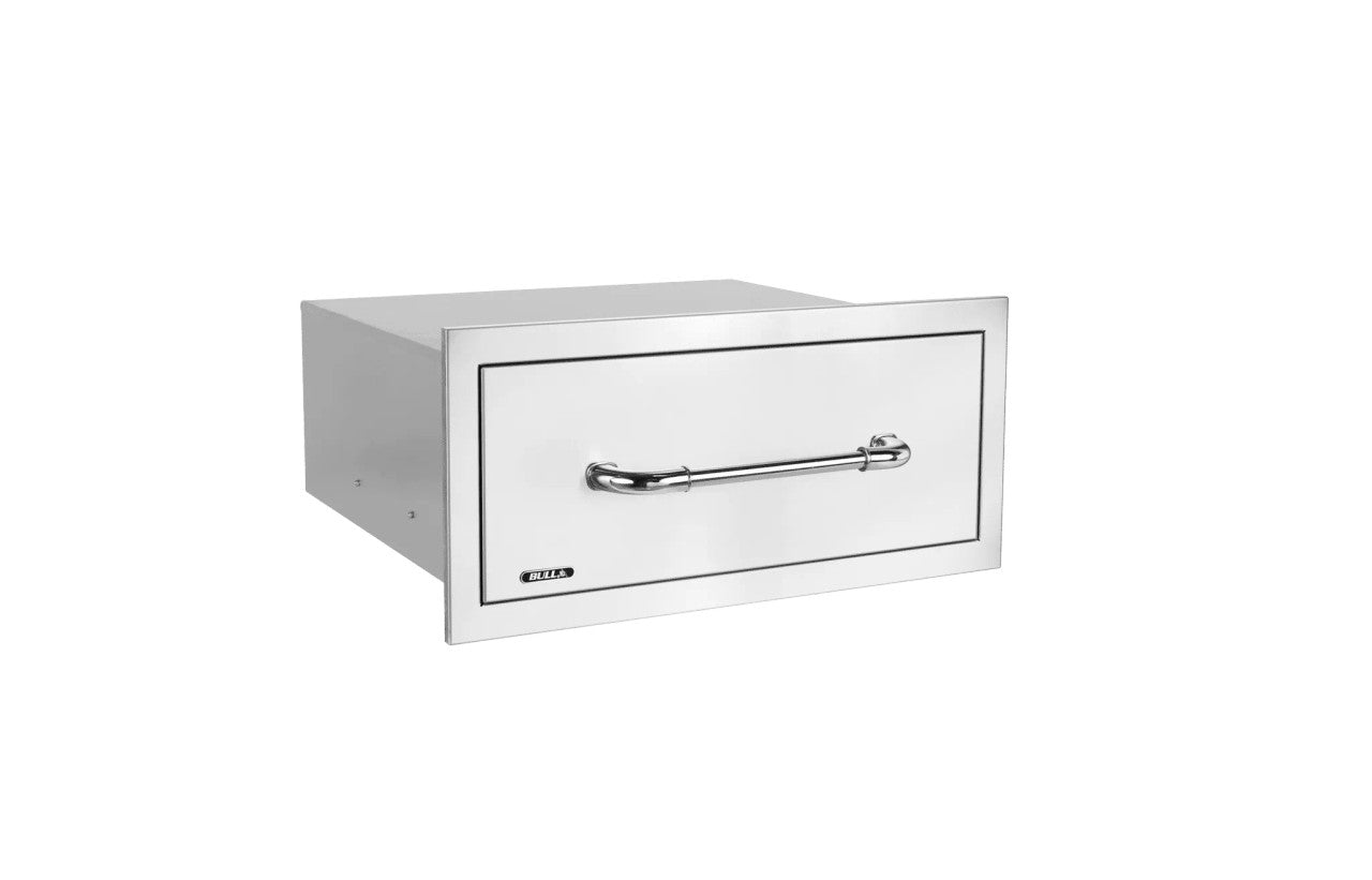 Large Single Stainless-Steel Drawer With Reveal