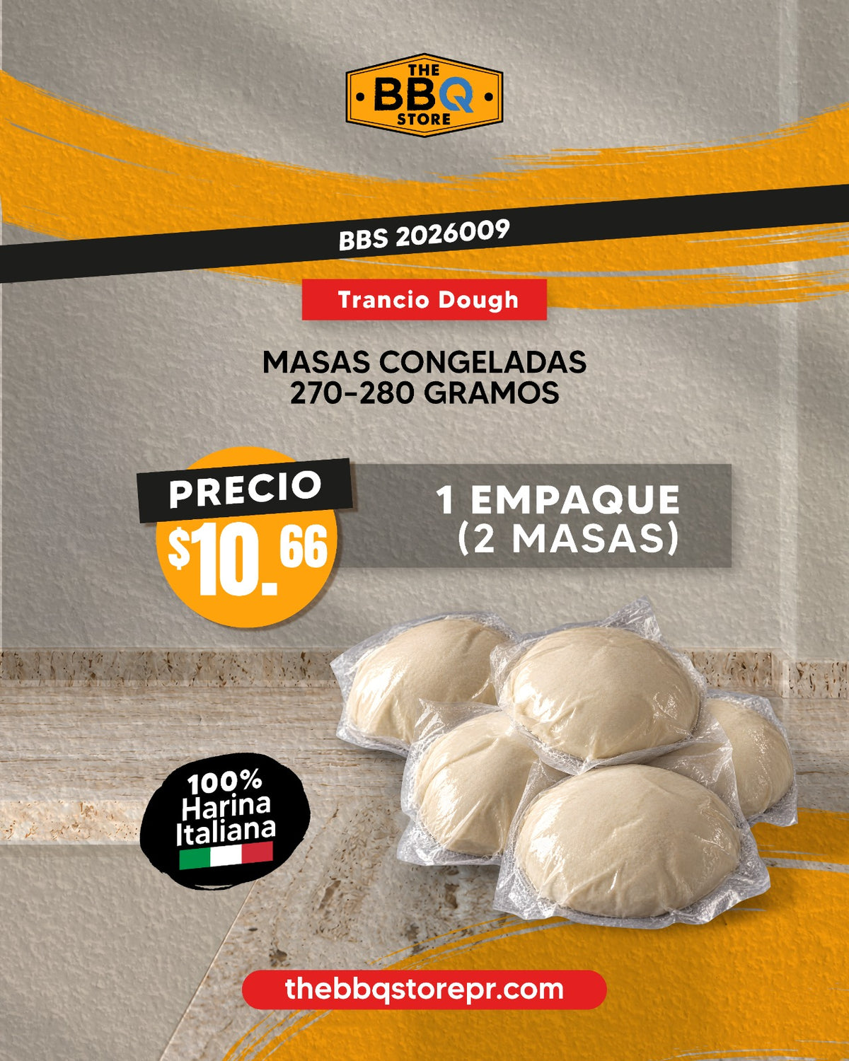 Masas Congeladas 270-280 gramos (2 pack)