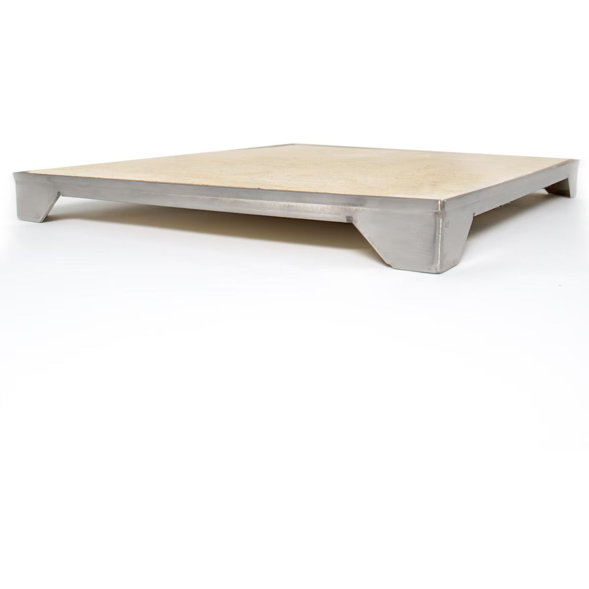 Blaze 14 3/4-Inch Ceramic Pizza Stone w/ Stainless Steel Tray for Gas Grills