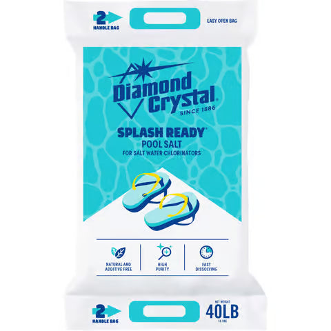 Diamond Crystal Splash Ready Granule Pool Salt 40 lb